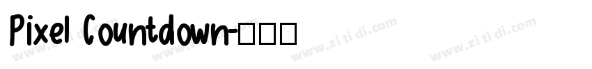 Pixel Countdown字体转换
